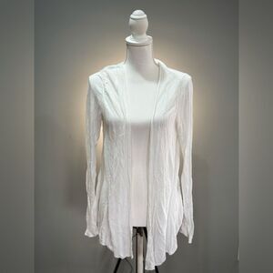White Simply Vera Open Sweater Size L VGUC